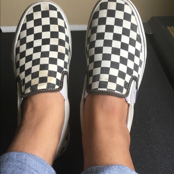 blood drip checkered vans